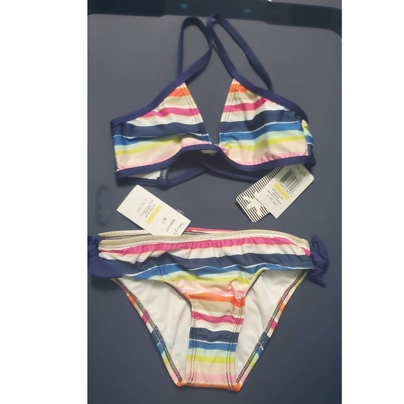 Splendid Water Color Horizon Bralette & Hipster Bikini Swim Set SG51177 Girl 7